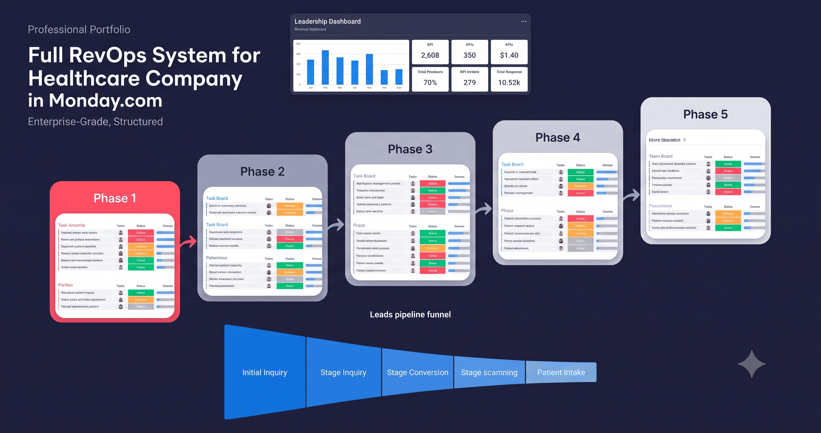 Full RevOps System for Healthcare Company in Monday.com